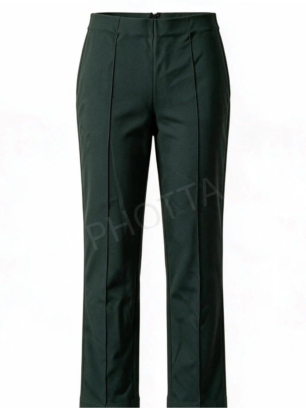 Banana Republic Forest Green Straight-Leg Crepe Pants
